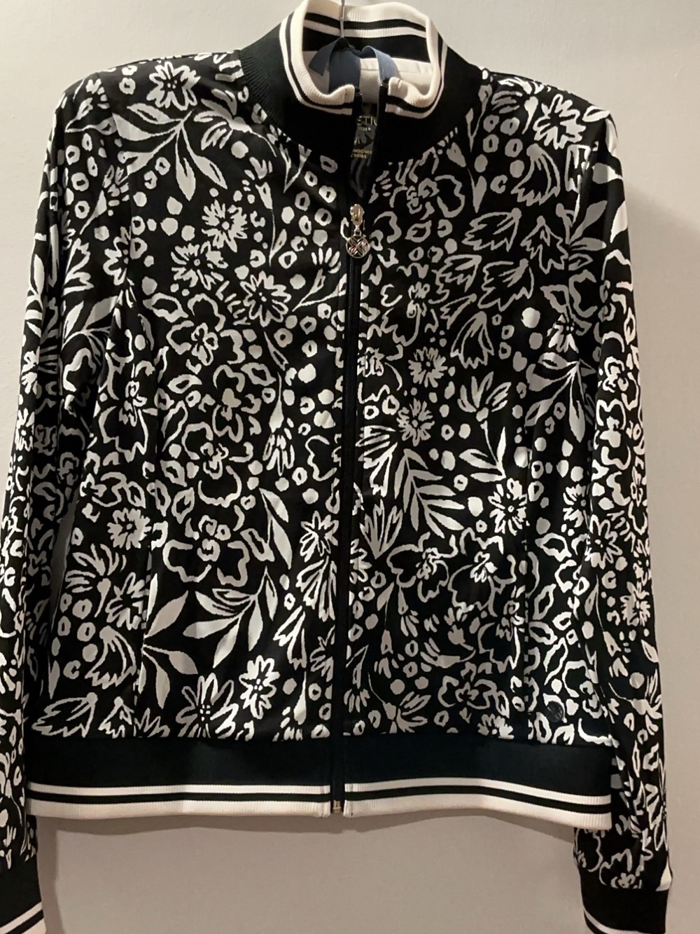 Black & White, Lilly Pulitzer Zip-Front Women's Jacket